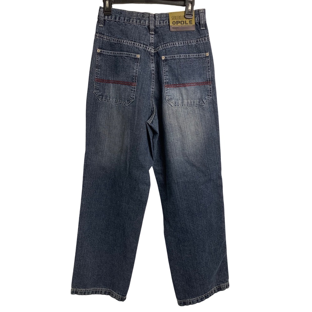 Vintage Southpole Baggy Jeans 29 Y2K Wide Leg Dark Wash Denim Streetwear